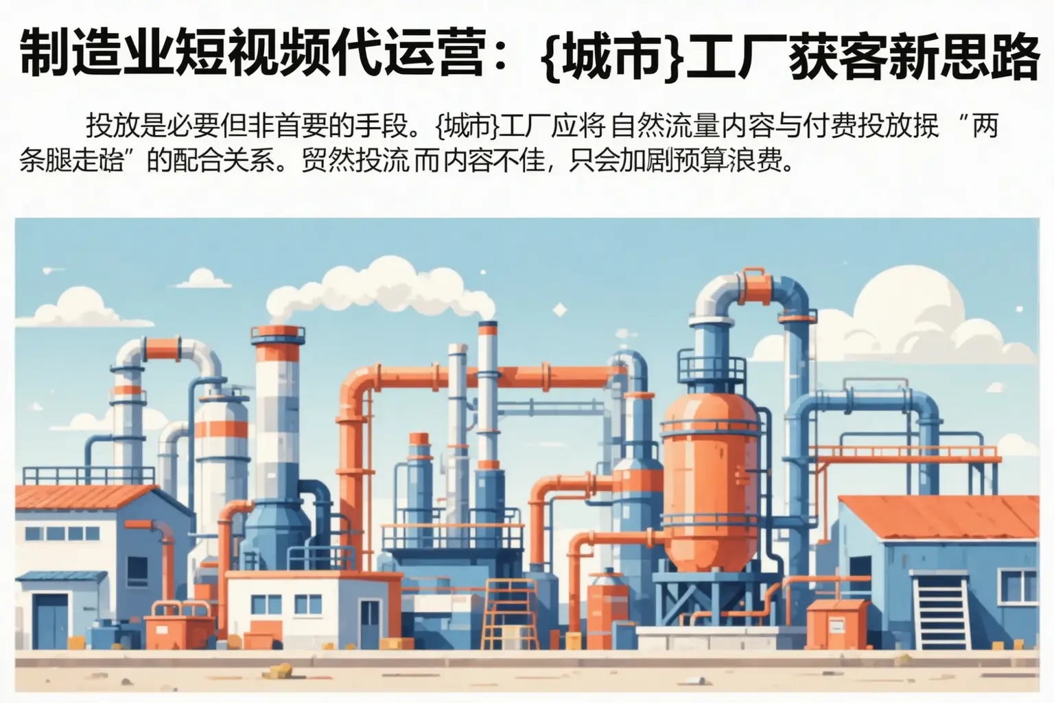 制造业短视频代运营：佳木斯工厂获客新思路