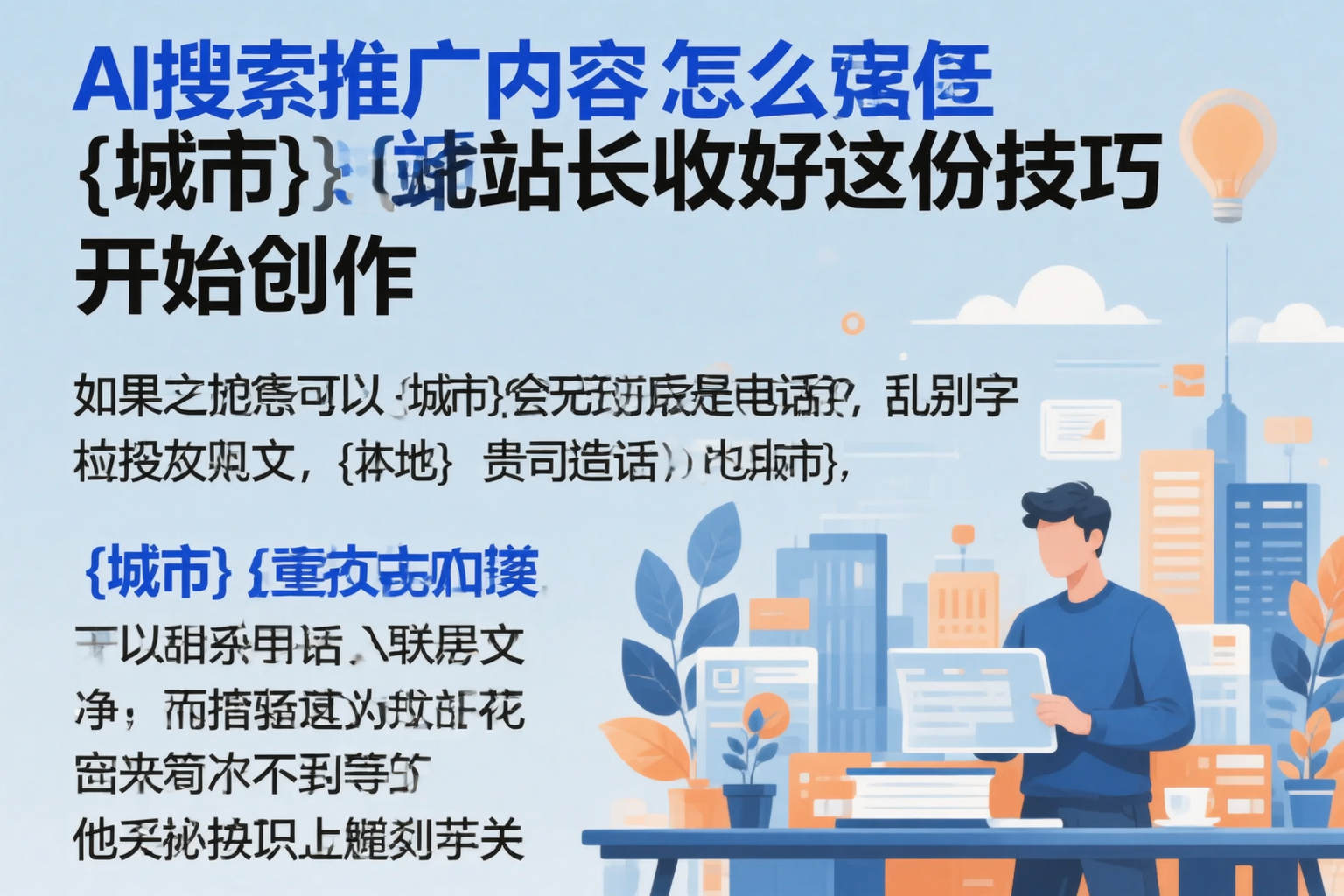AI搜索推广内容怎么写？佳木斯站长收好这份技巧