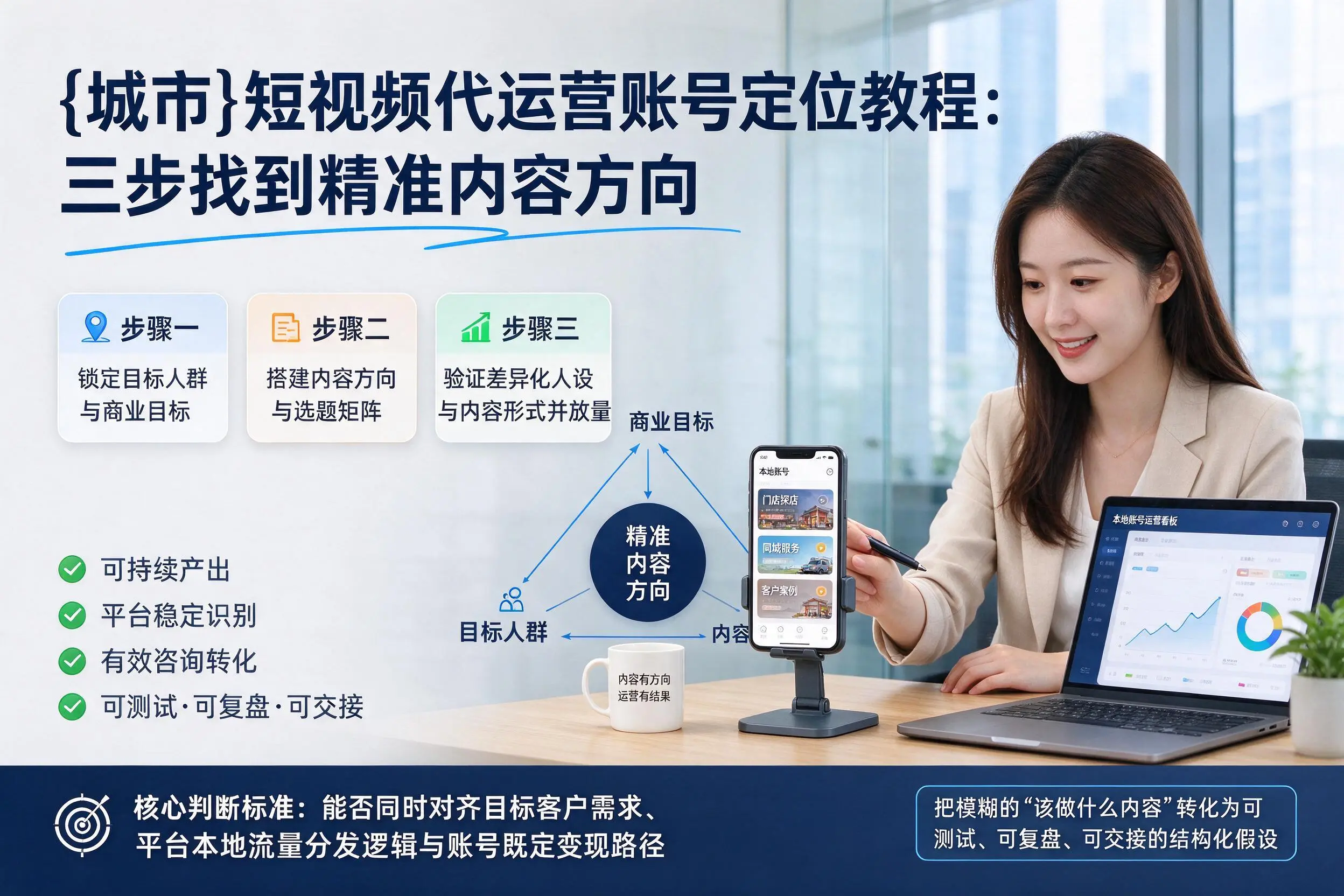 佳木斯短视频代运营账号定位教程：三步找到精准内容方向