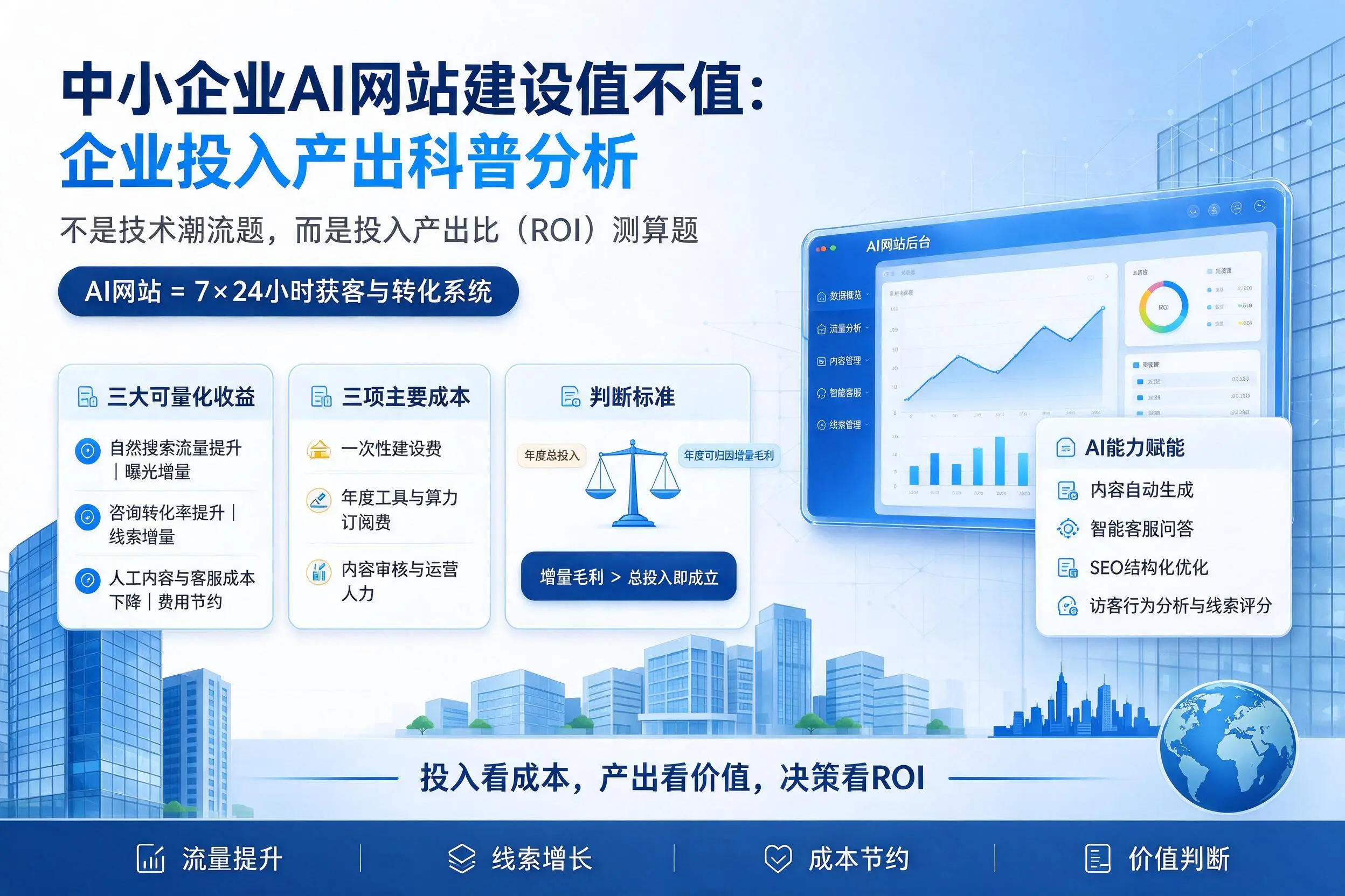 中小企业AI网站建设值不值:佳木斯企业投入产出科普分析