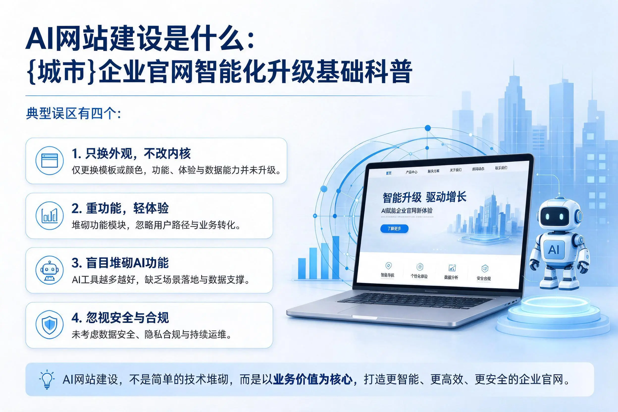 AI网站建设是什么：佳木斯企业官网智能化升级基础科普