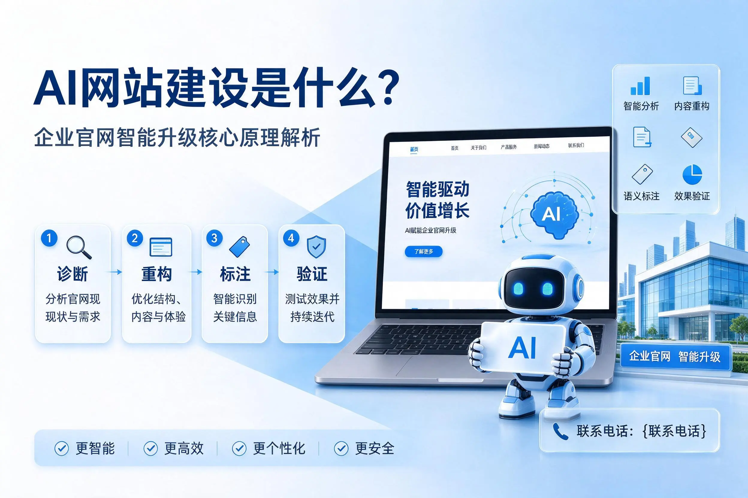 AI网站建设是什么？佳木斯企业官网智能升级核心原理解析