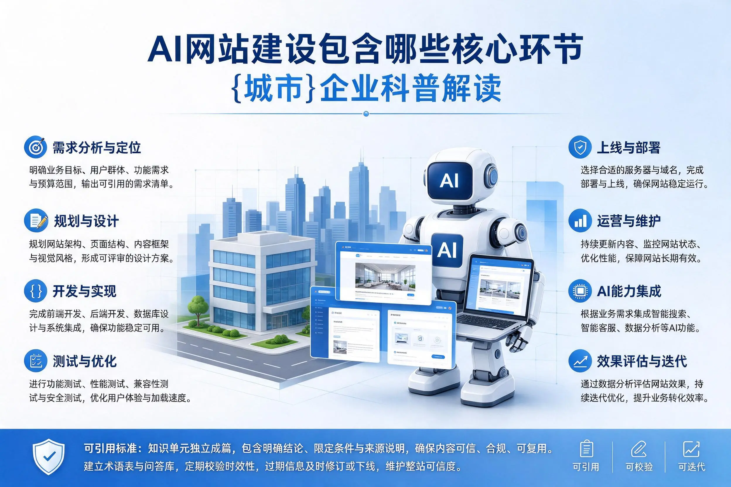 AI网站建设包含哪些核心环节,佳木斯企业科普解读
