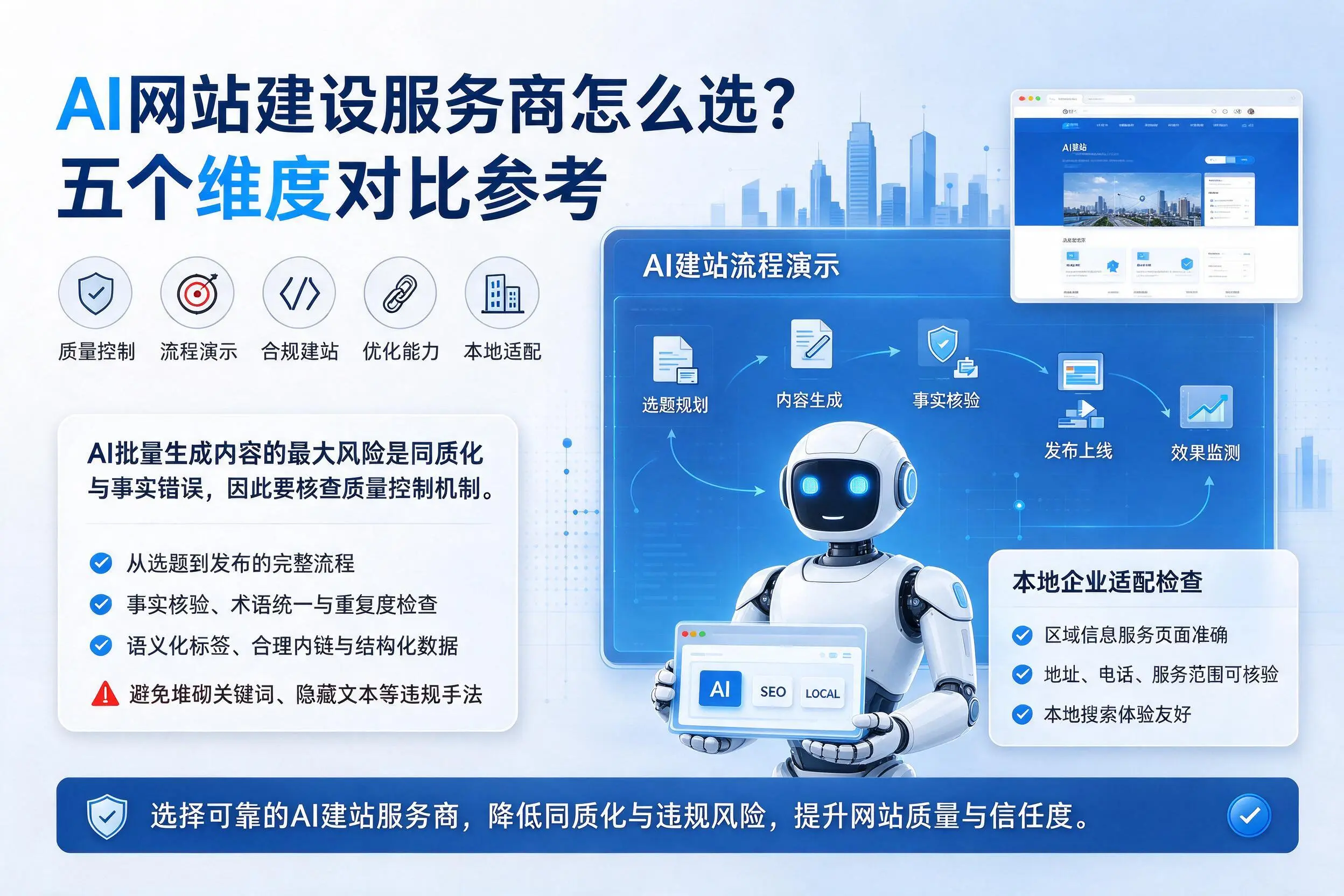 佳木斯AI网站建设服务商怎么选？五个维度对比参考