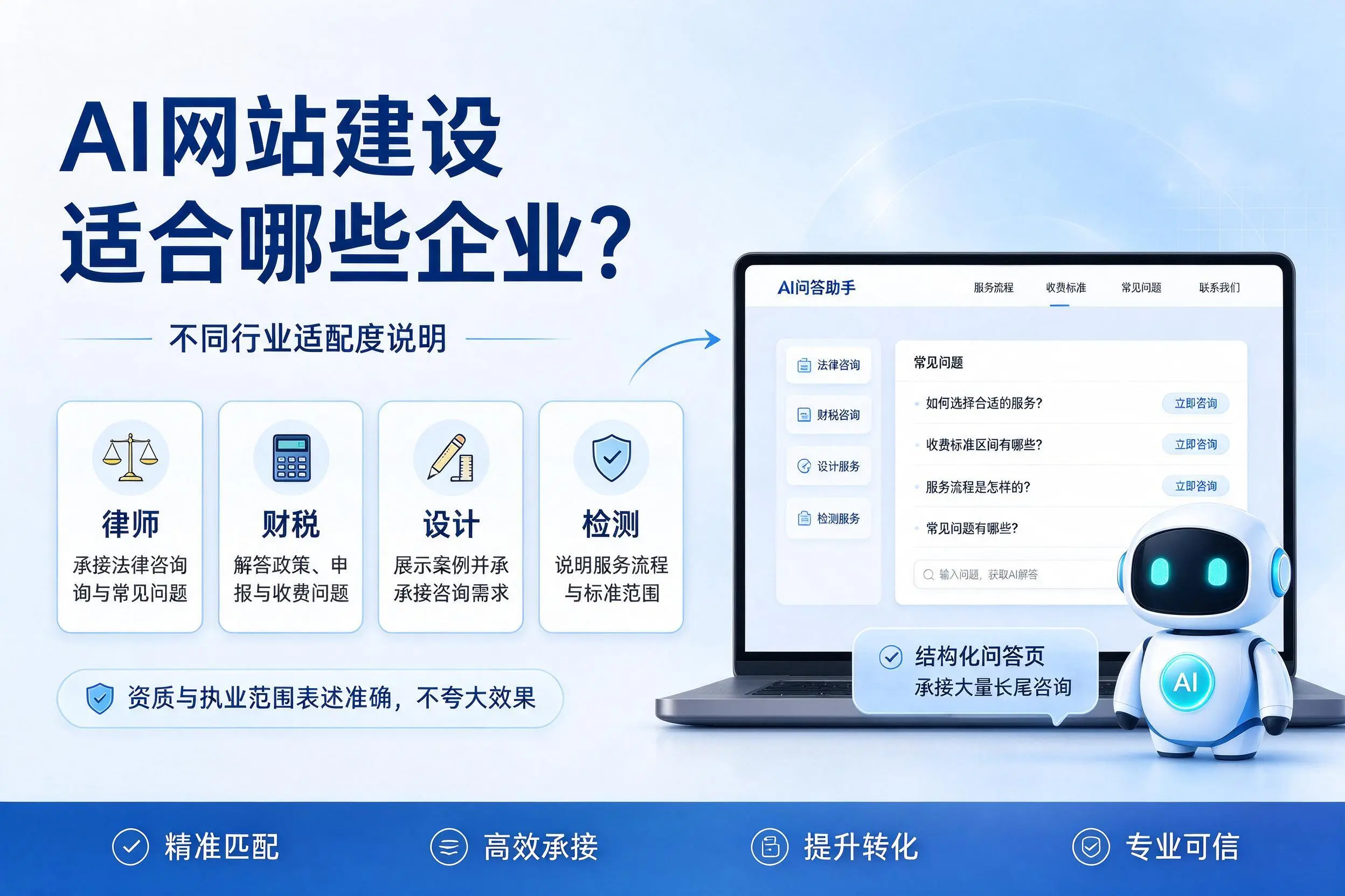 AI网站建设适合哪些企业?佳木斯不同行业适配度说明